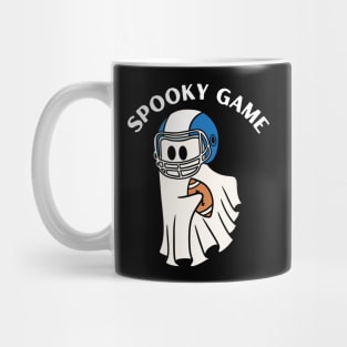 Spooky game, ghost playing amercian football. Halloween Mug